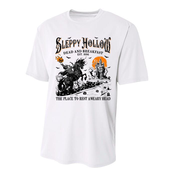 Halloween Sleepy Hollow Dead And Breakfast Performance Sprint T-Shirt