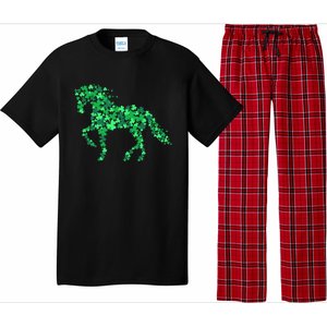 Horse Shamrock Horseback Riding Equestrian Cool Gift Patrick Gift Pajama Set