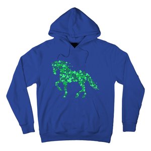 Horse Shamrock Horseback Riding Equestrian Cool Gift Patrick Gift Hoodie