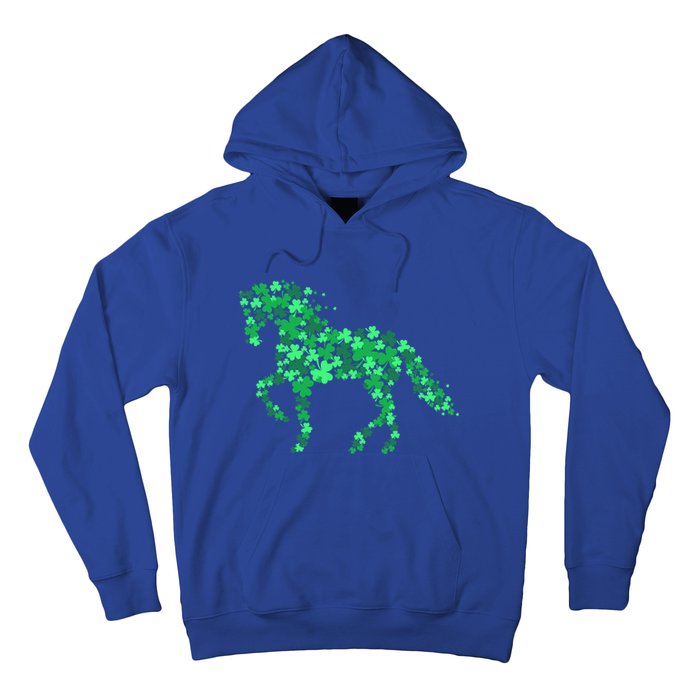 Horse Shamrock Horseback Riding Equestrian Cool Gift Patrick Gift Hoodie