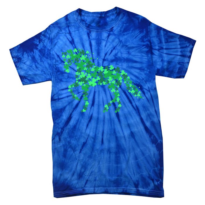 Horse Shamrock Horseback Riding Equestrian Cool Gift Patrick Gift Tie-Dye T-Shirt