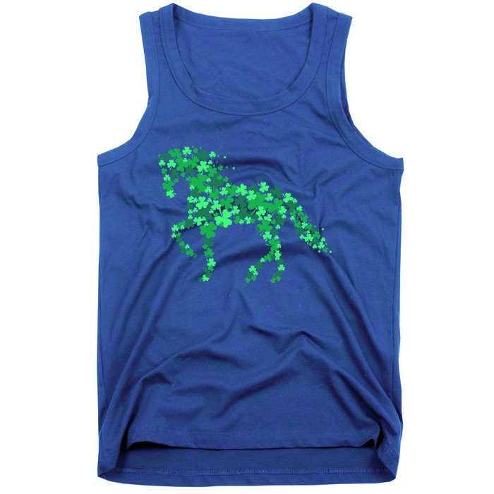 Horse Shamrock Horseback Riding Equestrian Cool Gift Patrick Gift Tank Top