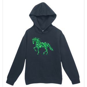 Horse Shamrock Horseback Riding Equestrian Cool Gift Patrick Gift Urban Pullover Hoodie