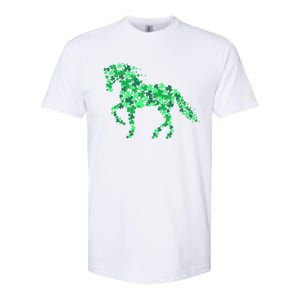 Horse Shamrock Horseback Riding Equestrian Cool Gift Patrick Gift Softstyle CVC T-Shirt