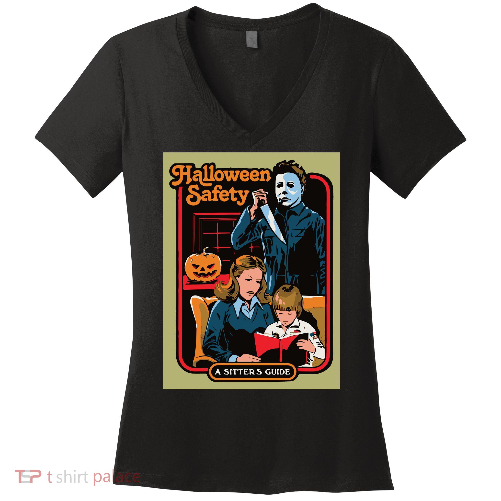 Halloween Safety Women's V-Neck T-Shirt
