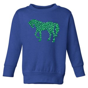 Horse Shamrock Horseback Riding Equestrian St Patricks Day Cool Gift Toddler Sweatshirt