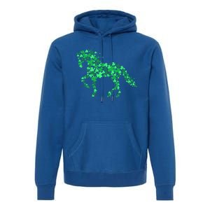 Horse Shamrock Horseback Riding Equestrian St Patrick's Day Meaningful Gift Premium Hoodie