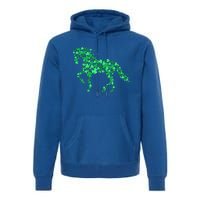 Horse Shamrock Horseback Riding Equestrian St Patrick's Day Meaningful Gift Premium Hoodie