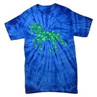 Horse Shamrock Horseback Riding Equestrian St Patrick's Day Meaningful Gift Tie-Dye T-Shirt