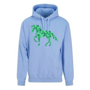 Horse Shamrock Horseback Riding Equestrian St Patrick's Day Meaningful Gift Unisex Surf Hoodie