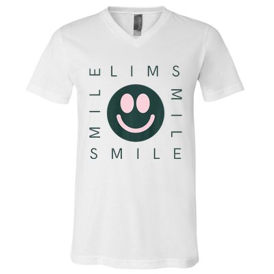 Happy Smile V-Neck T-Shirt