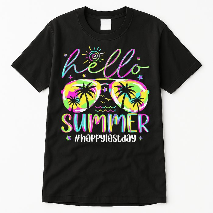 Hello Summer Happy Last Day Of School Teacher Student Tall T-Shirt