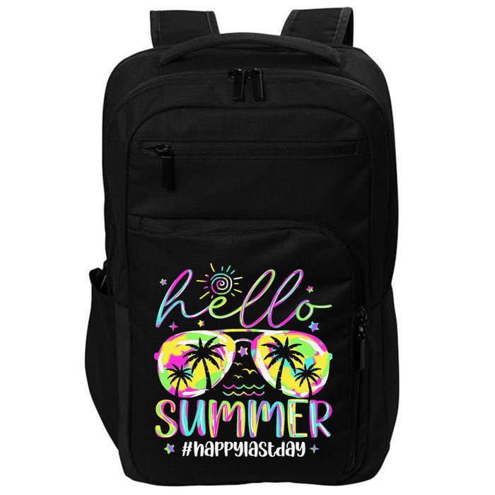 Hello Summer Happy Last Day Of School Teacher Student Impact Tech Backpack
