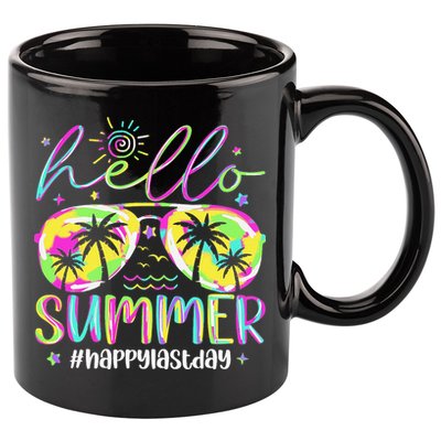 Hello Summer Happy Last Day Of School Teacher Student 11oz C Handle Ceramic Mug