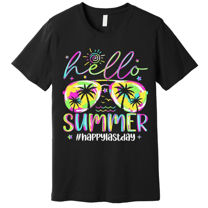 Hello Summer Happy Last Day Of School Teacher Student Premium T-Shirt