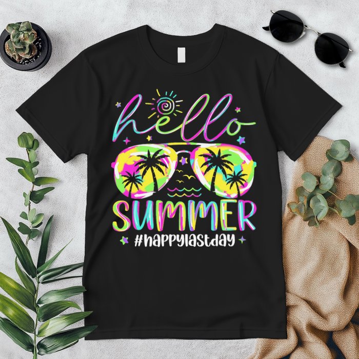 Hello Summer Happy Last Day Of School Teacher Student Premium T-Shirt