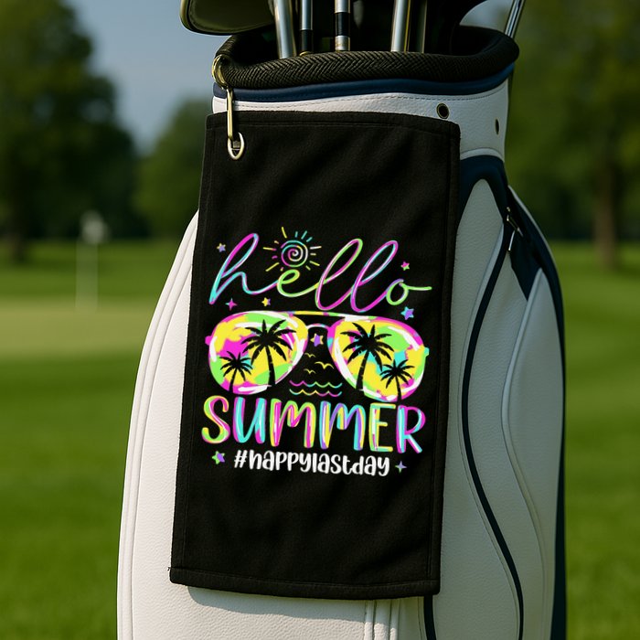Hello Summer Happy Last Day Of School Teacher Student Golf Towel