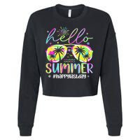 Hello Summer Happy Last Day Of School Teacher Student Cropped Pullover Crew