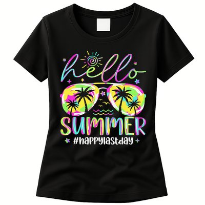 Hello Summer Happy Last Day Of School Teacher Student Womens T-Shirt