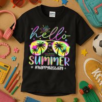 Hello Summer Happy Last Day Of School Teacher Student Kids T-Shirt