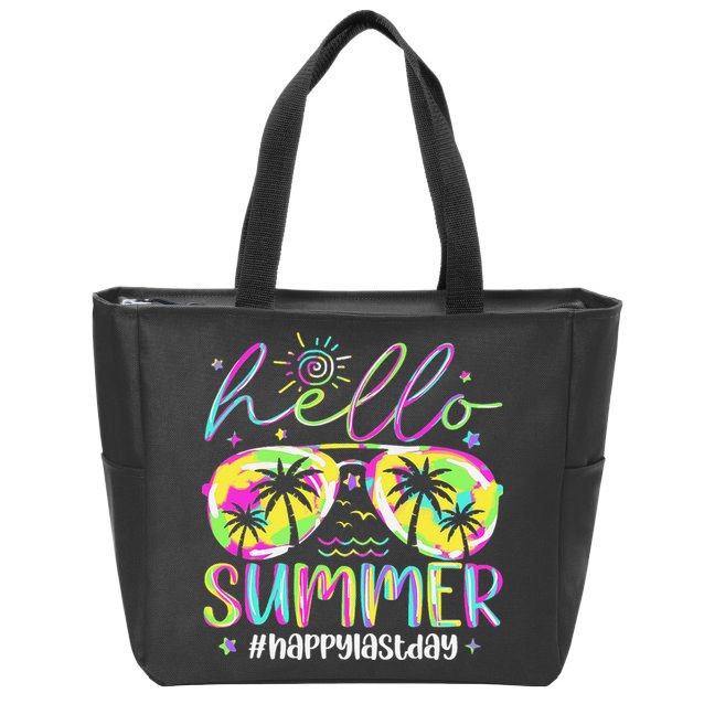 Hello Summer Happy Last Day Of School Teacher Student Zip Tote Bag