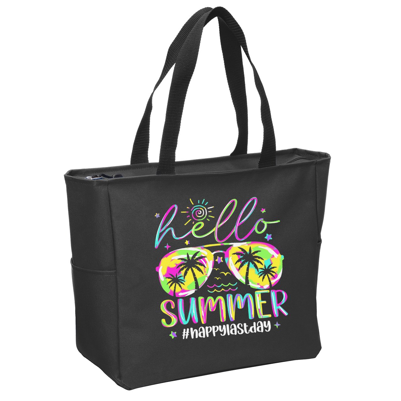 Hello Summer Happy Last Day Of School Teacher Student Zip Tote Bag
