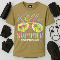 Hello Summer Happy Last Day Of School Teacher Student Cooling Performance Crew T-Shirt