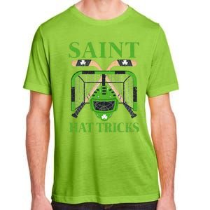 Hockey Saint Hatricks Leprechaun Hockey St. Patrick's Day Adult ChromaSoft Performance T-Shirt