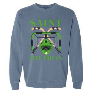 Hockey Saint Hatricks Leprechaun Hockey St. Patrick's Day Garment-Dyed Sweatshirt