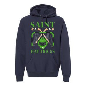 Hockey Saint Hatricks Leprechaun Hockey St. Patrick's Day Premium Hoodie