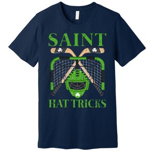 Hockey Saint Hatricks Leprechaun Hockey St. Patrick's Day Premium T-Shirt