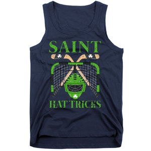 Hockey Saint Hatricks Leprechaun Hockey St. Patrick's Day Tank Top