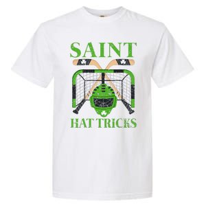 Hockey Saint Hatricks Leprechaun Hockey St. Patrick's Day Garment-Dyed Heavyweight T-Shirt