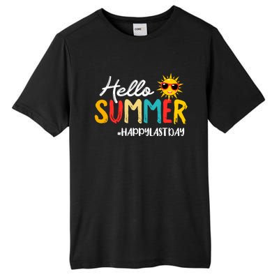 Hello Summer Happy Last Day Of School Teacher Student Tall Fusion ChromaSoft Performance T-Shirt