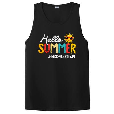 Hello Summer Happy Last Day Of School Teacher Student PosiCharge Competitor Tank