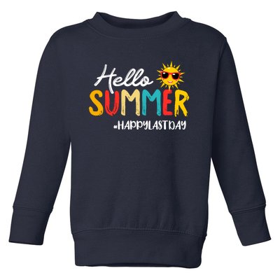 Hello Summer Happy Last Day Of School Teacher Student Toddler Sweatshirt