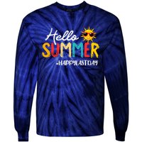 Hello Summer Happy Last Day Of School Teacher Student Tie-Dye Long Sleeve Shirt