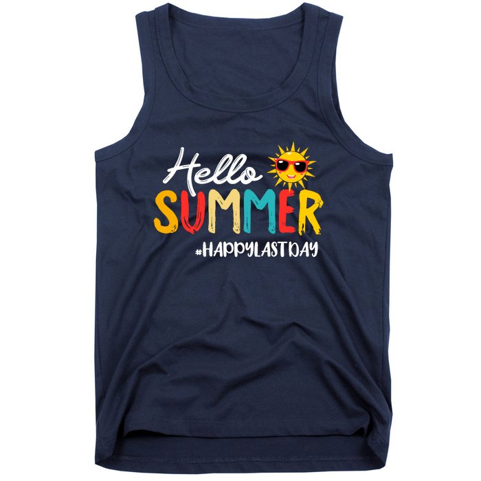 Hello Summer Happy Last Day Of School Teacher Student Tank Top