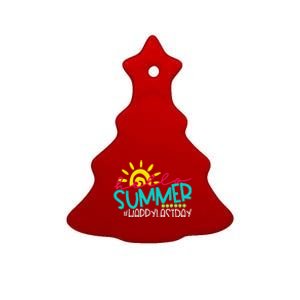 Hello Summer Happy Last Day Of School Teacher Student Ceramic Tree Ornament