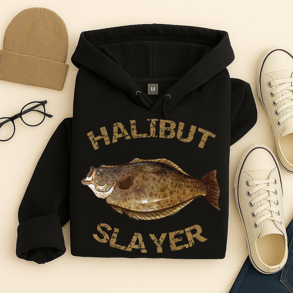 Halibut Slayer Halibut For Halibut Fishing Hoodie