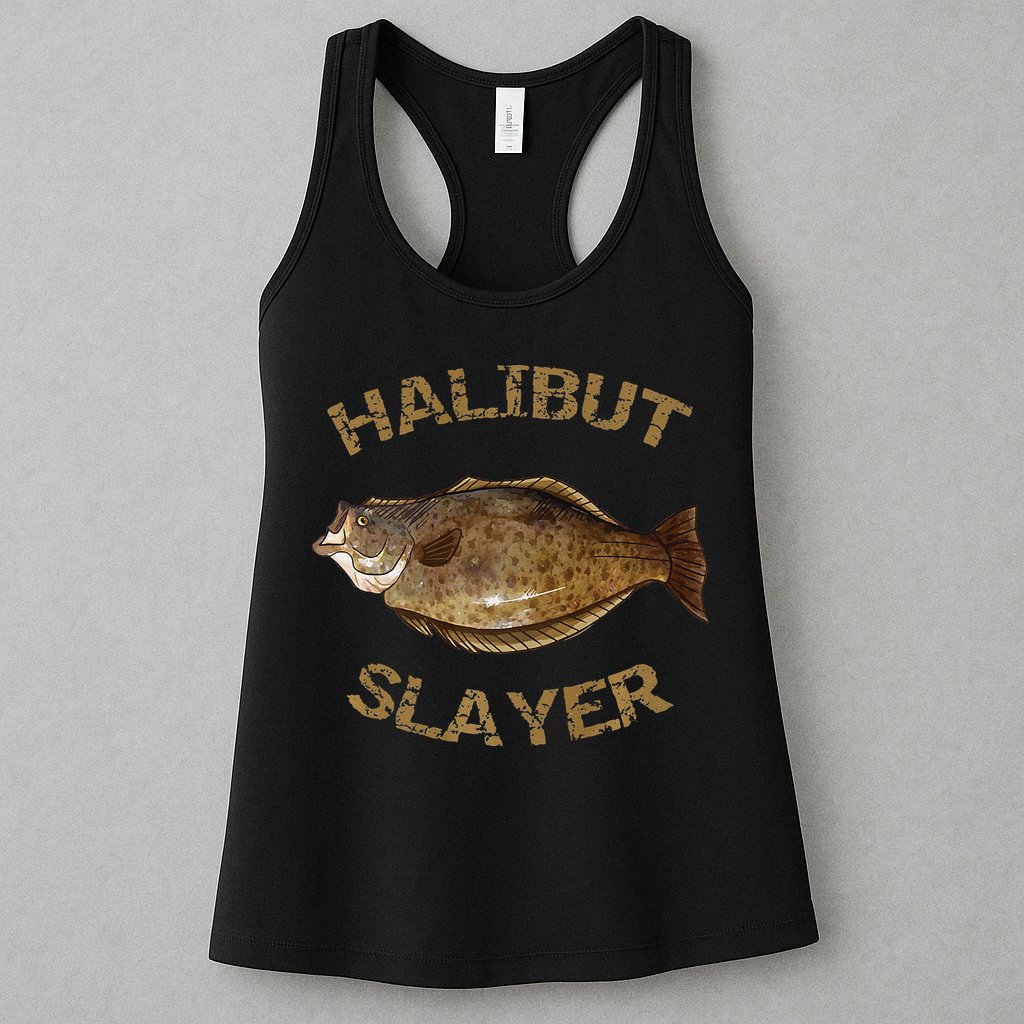 Halibut Slayer Halibut For Halibut Fishing Womens Tank Top