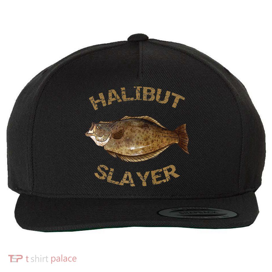 Halibut Slayer Halibut For Halibut Fishing Wool Snapback Cap