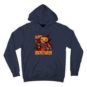 Hockey Slappy Hockeyween Pumpkin Jack O Lantern Halloween Tall Hoodie