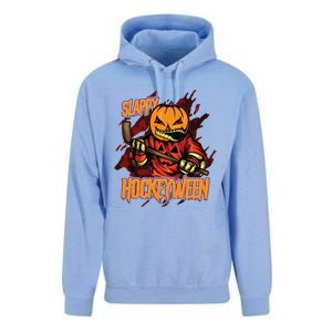 Hockey Slappy Hockeyween Pumpkin Jack O Lantern Halloween Unisex Surf Hoodie