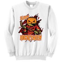 Hockey Slappy Hockeyween Pumpkin Jack O Lantern Halloween Sweatshirt