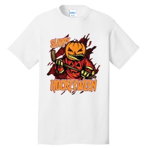 Hockey Slappy Hockeyween Pumpkin Jack O Lantern Halloween Tall T-Shirt