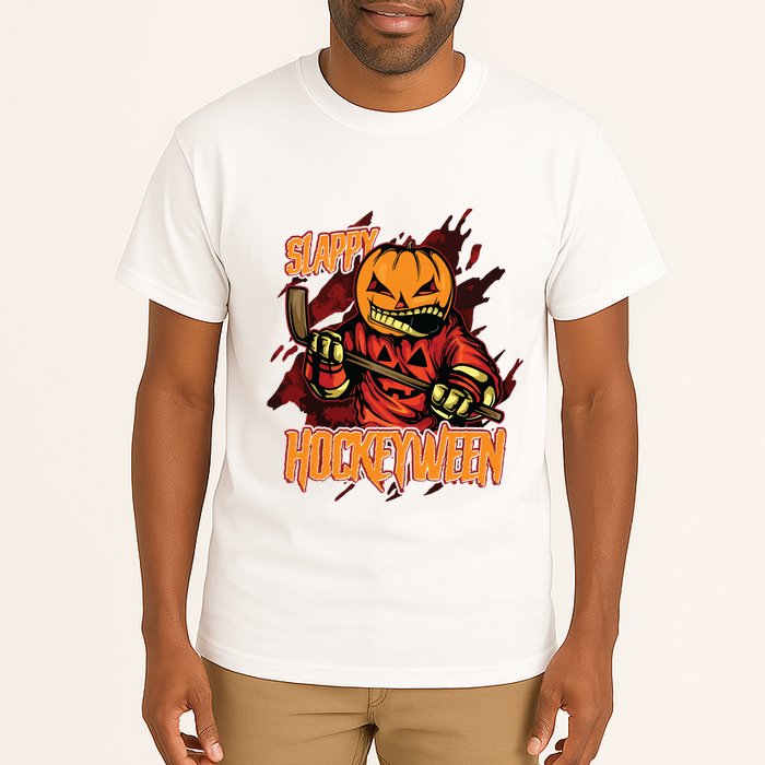 Hockey Slappy Hockeyween Pumpkin Jack O Lantern Halloween Tall T-Shirt