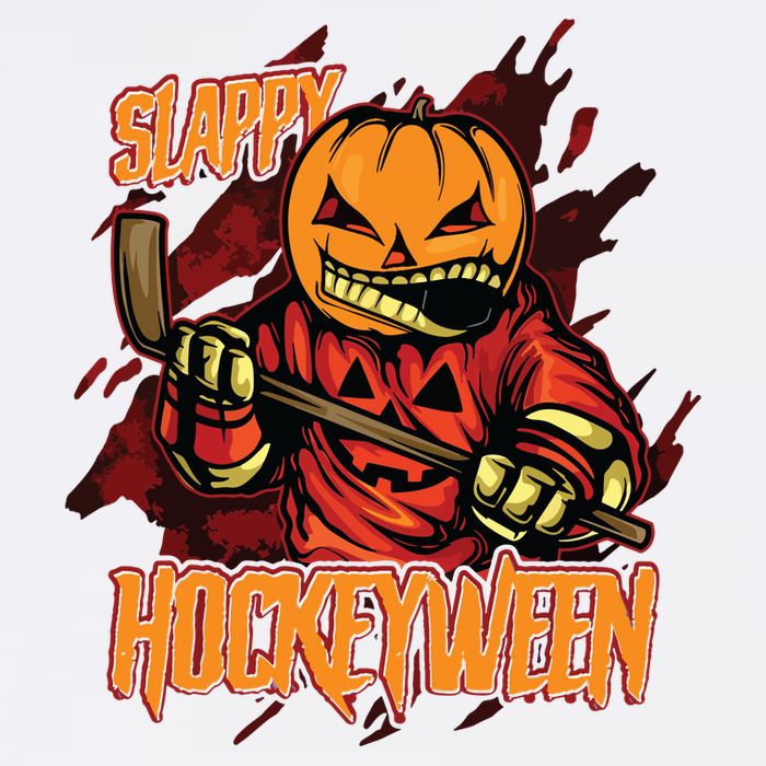 Hockey Slappy Hockeyween Pumpkin Jack O Lantern Halloween Sustainable Bucket Hat