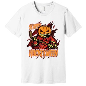 Hockey Slappy Hockeyween Pumpkin Jack O Lantern Halloween Premium T-Shirt