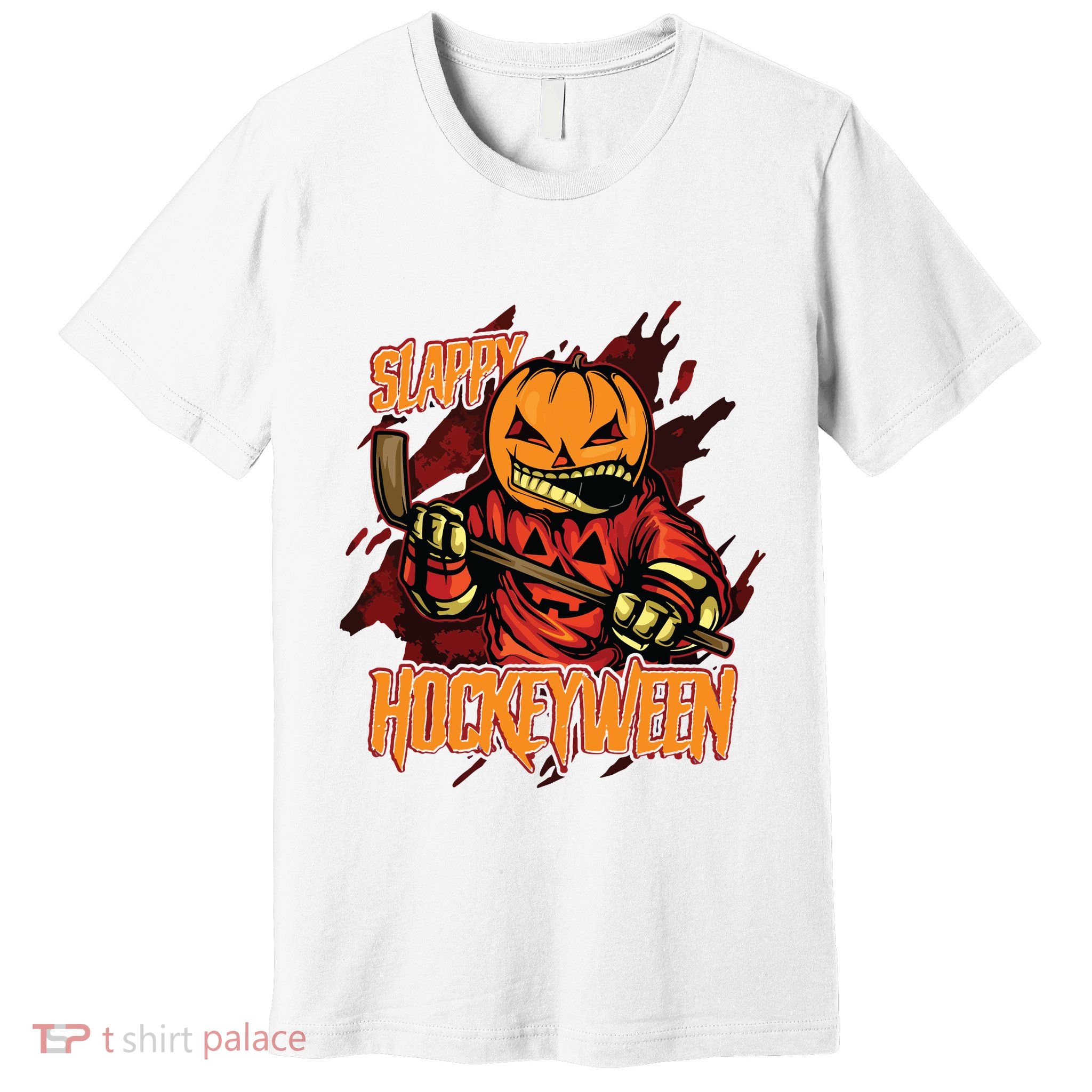 Hockey Slappy Hockeyween Pumpkin Jack O Lantern Halloween Premium T-Shirt